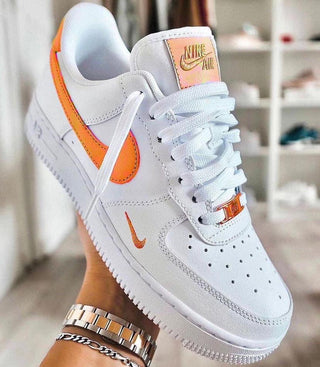 White AF1 w/ Orange Accents