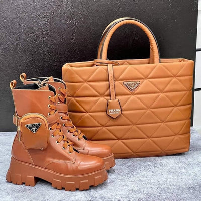 Prada Boot x Bag Set